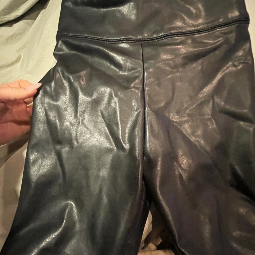 Black Faux Leather Pants